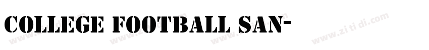 college football san字体转换